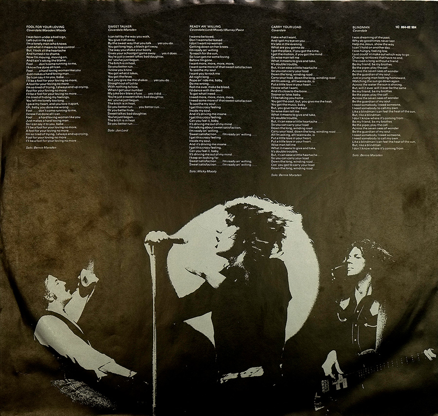 Album inner cover photo https://vinyl-records.nl// WHITESNAKE - Ready and Willing (Germany)
